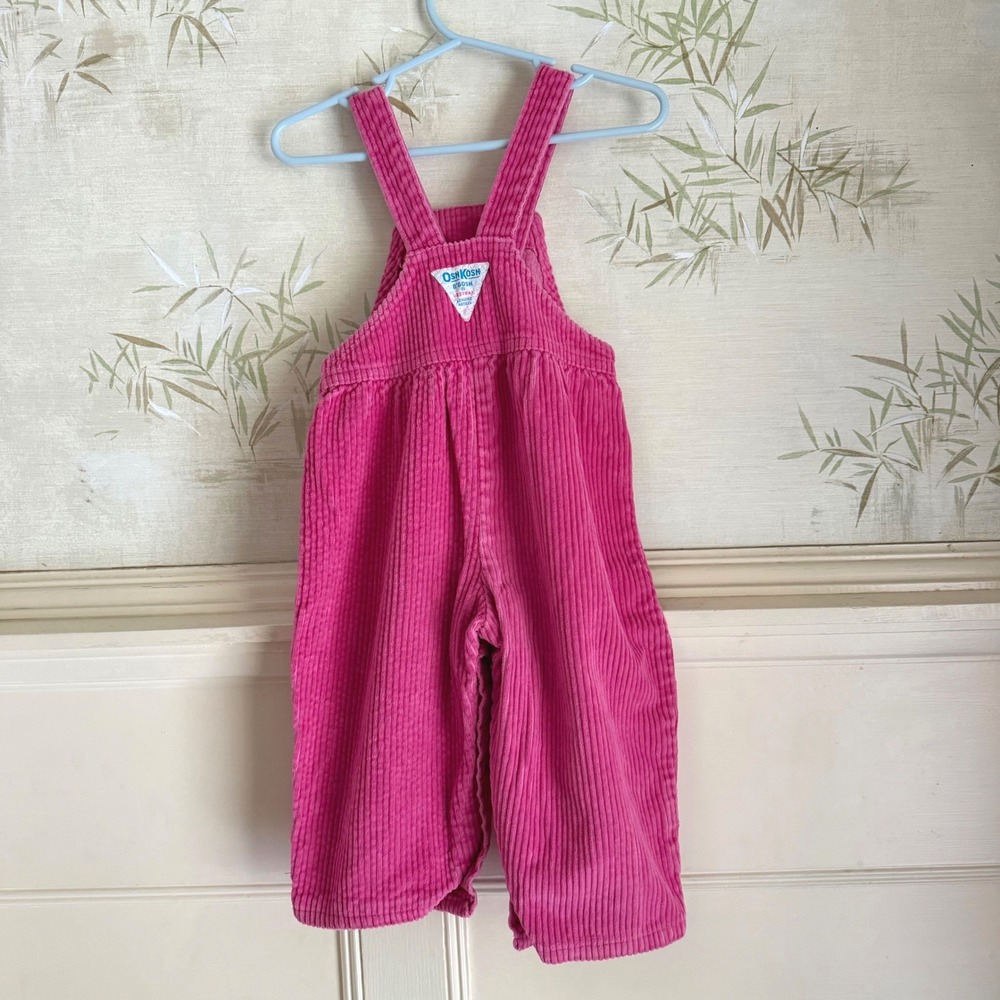 Vintage OshKosh B'gosh Corduroy Overalls Vestbak Cotton 24 Months Made in USA